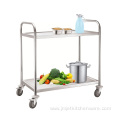 Round Tube Two Tiers Stainless Steel Clearing Trolley